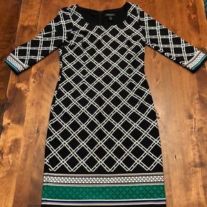 White House Black Market Sheath Dress - Geometic